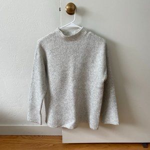 GAP mock neck heather grey sweater